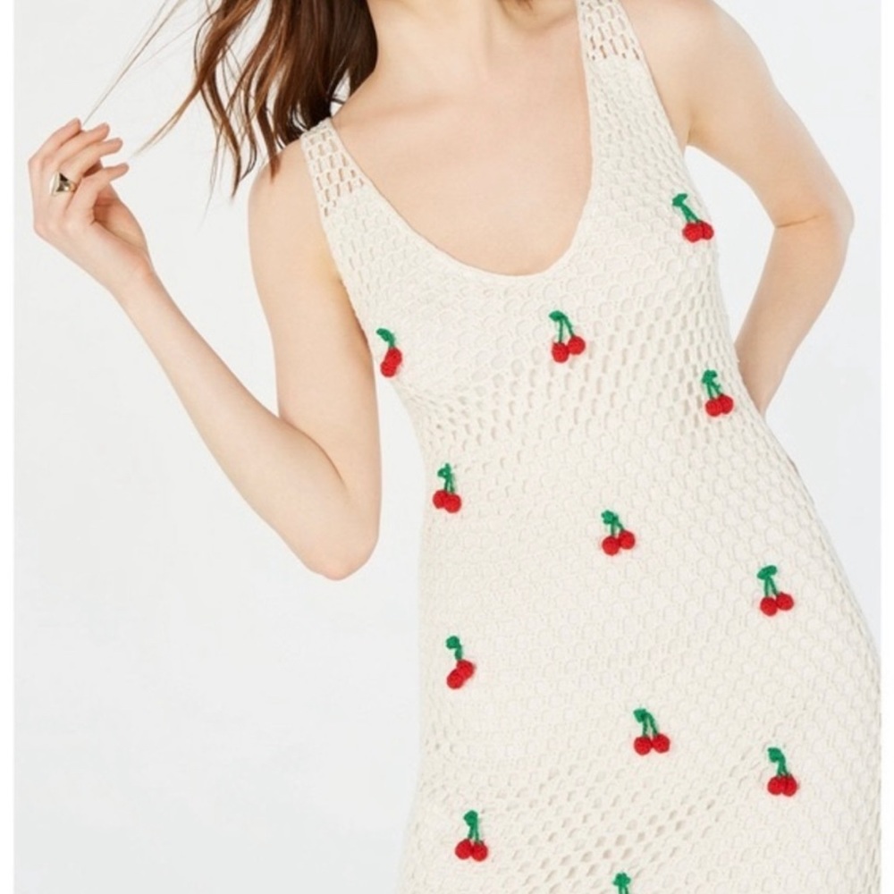 NWT LUCY PARIS CROCHET CHERRY DRESS - Picture 2 of 6